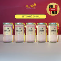 Set 10 Hũ 240ml - Yến Chưng Thượng Hạng (FRESH) + Tặng 2 Hũ Free