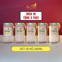 Set 10 Hũ 240ml - Yến Chưng Tươi Thượng Hạng (FRESH) + Tặng 3 Hũ Free