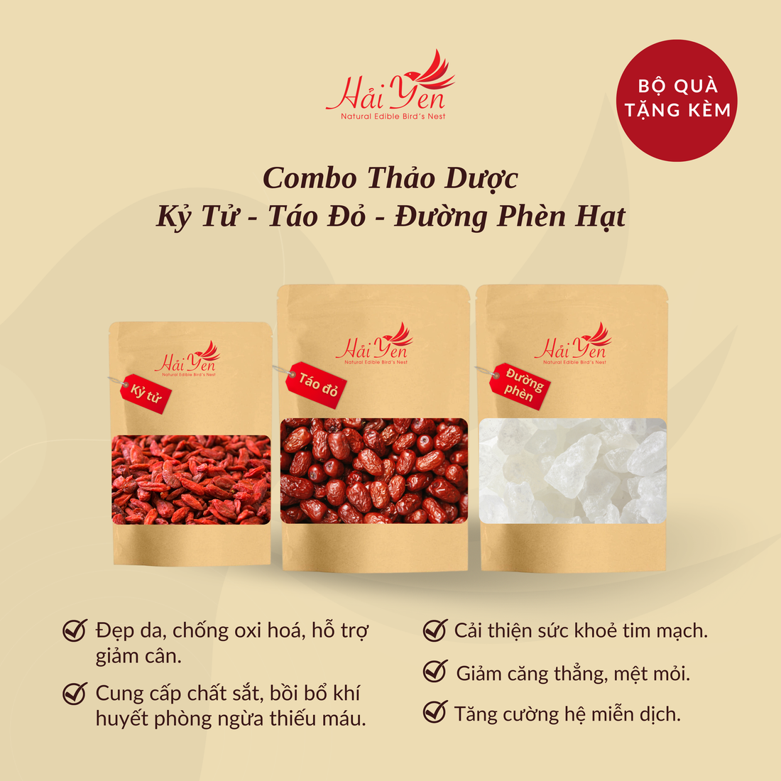 125 Grams - Yến Sào Thiên Nhiên Thượng Hạng (Premium) + Bộ Quà Tặng