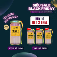 Set 10 Tặng 3 (Hũ 240ml) - Yến Chưng Tươi Thượng Hạng