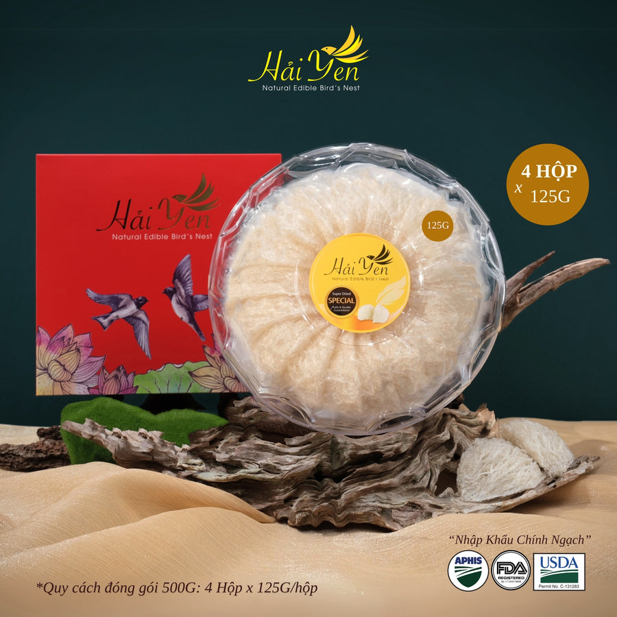500 Grams - Yến Sào Thiên Nhiên Cao Cấp (Special) + Bộ Quà Tặng