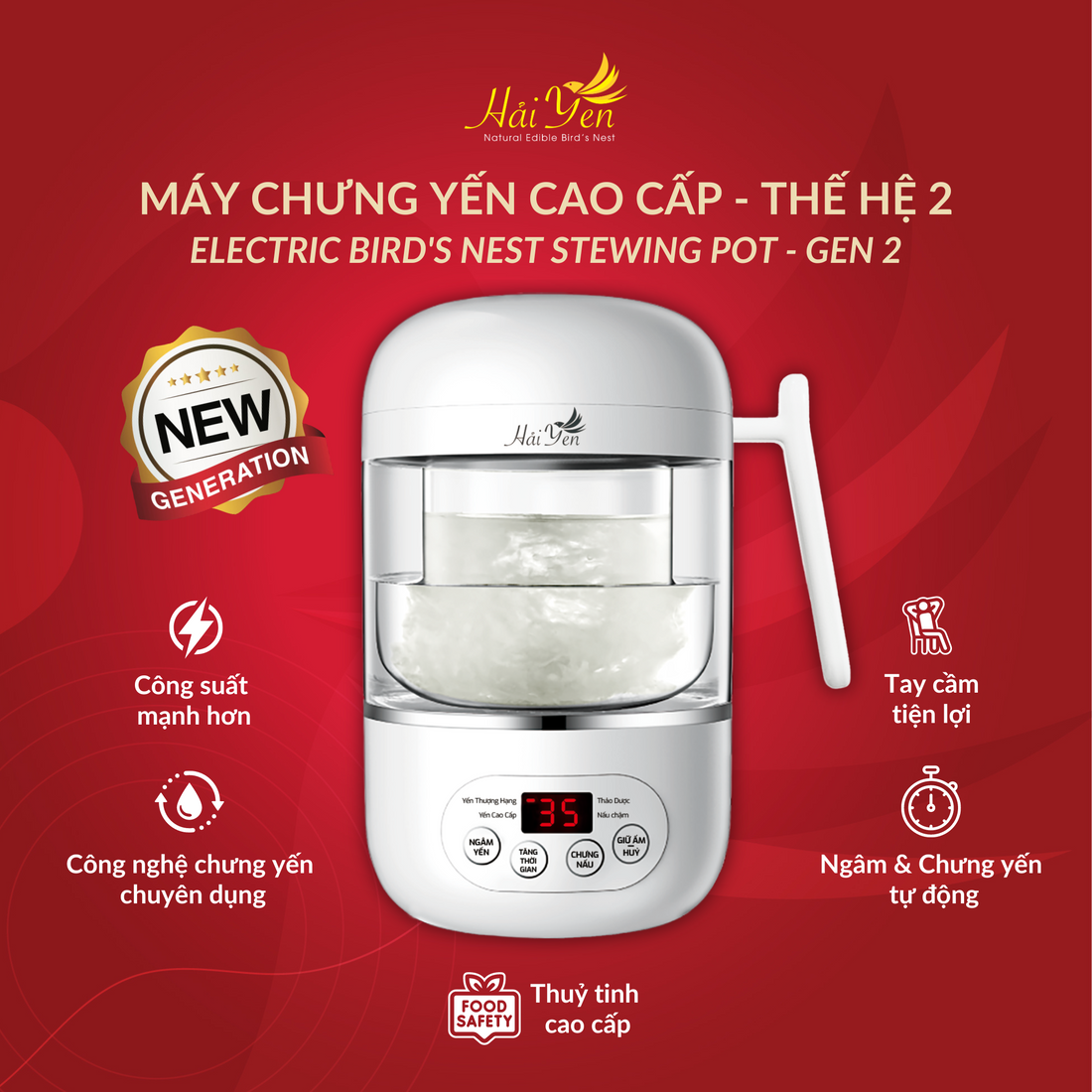 Máy Chưng Yến Cao Cấp - Thế Hệ 2