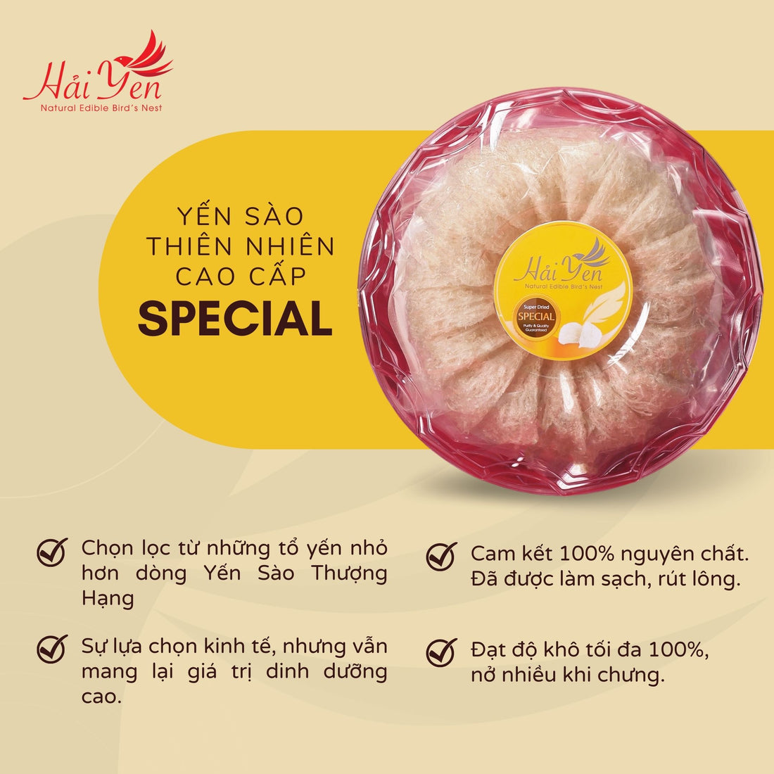 220 Grams - Yến Sào Thiên Nhiên Cao Cấp (Special) + Quà Tặng