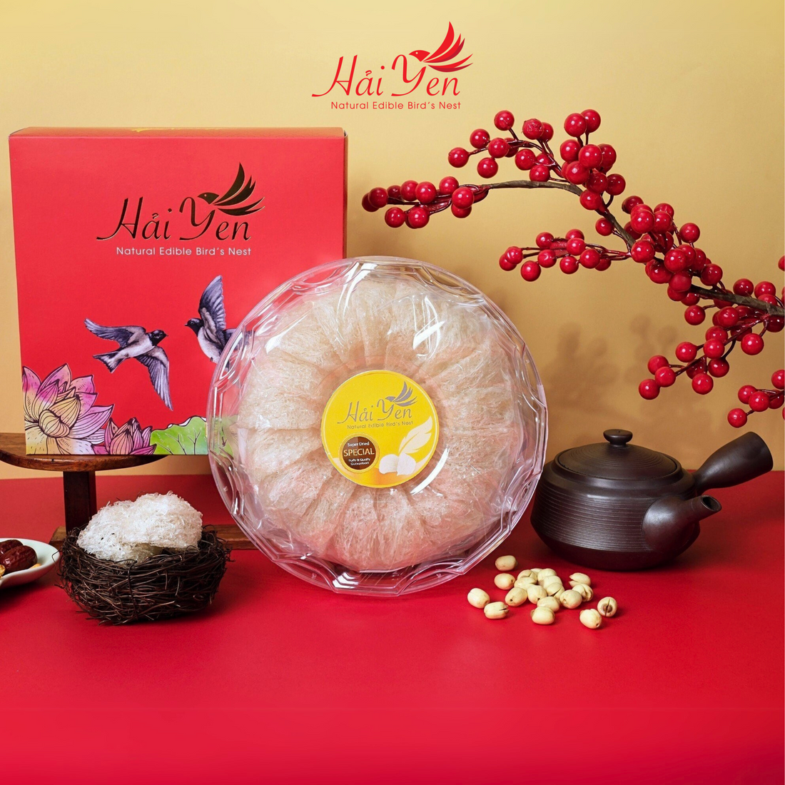 1,250 Grams (1.25 Kg) - Yến Sào Thiên Nhiên Cao Cấp (Special) + Bộ Quà Tặng